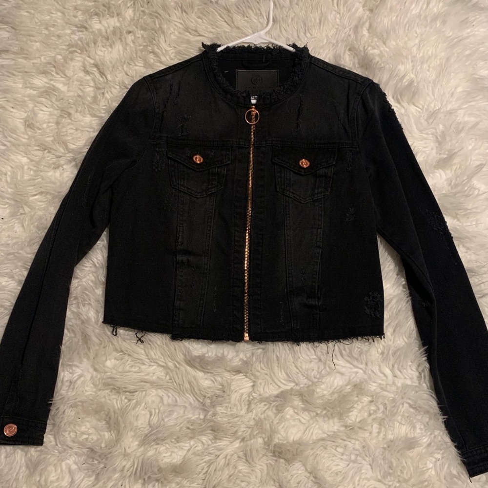Fashion Nova Rosanna Denim Jacket in Black